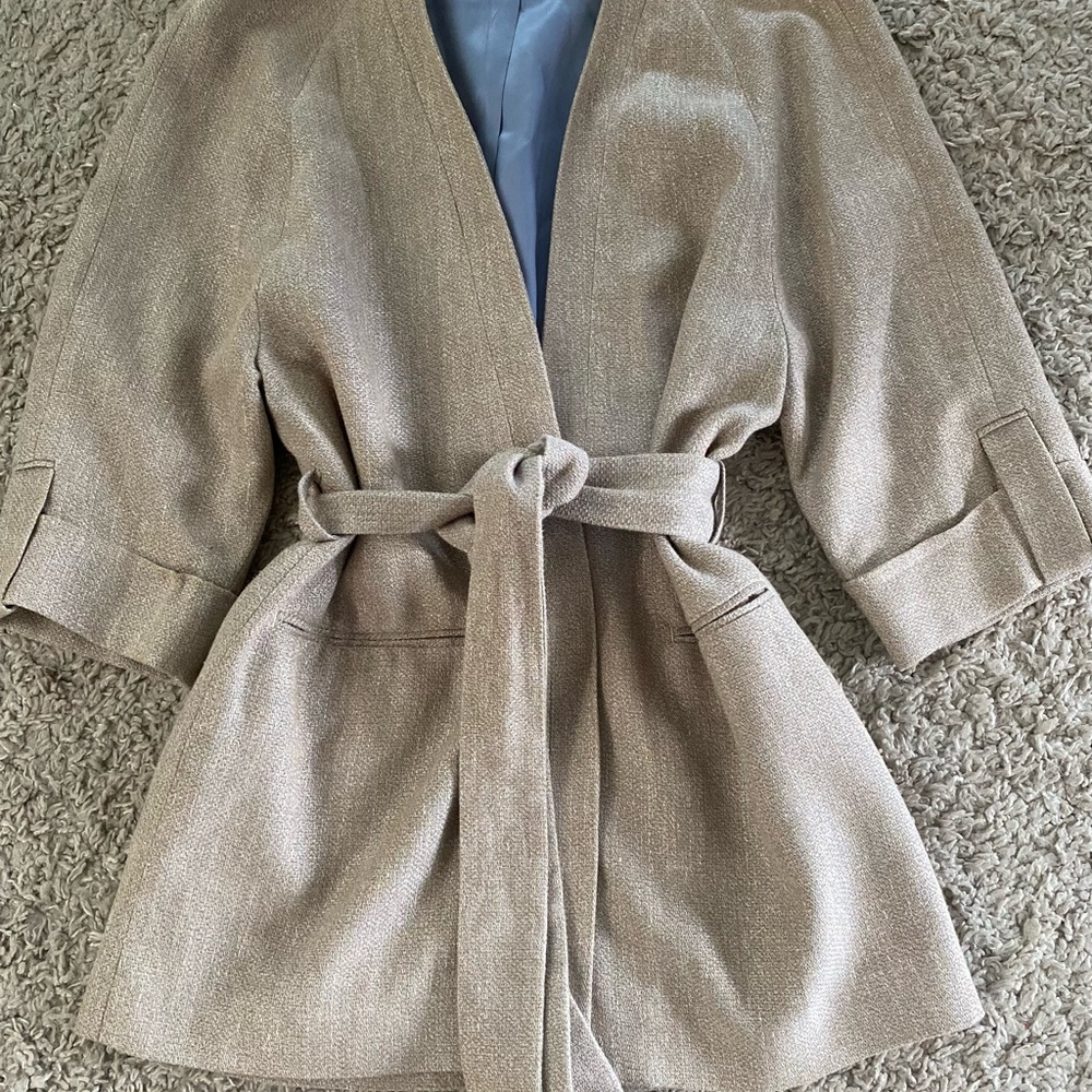 Tan Women's Belted Jacket in size S by STOCKH LM